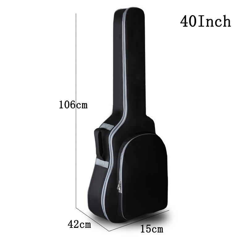 épaissir guitare sac Musical accessoires de musique sac acoustique éponge guitare fonction 40 41 pouces noir sacs couverture étui de protection: A 40 Inch
