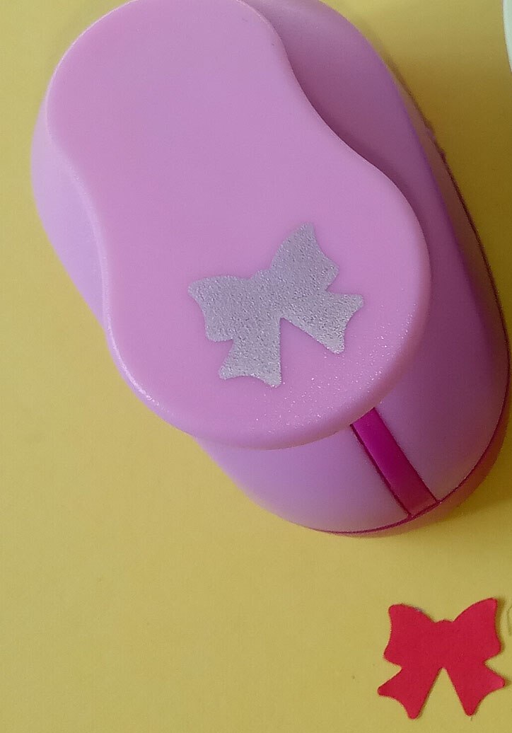 3 siz 3.8cm,2.5cm,1.6cm Bowknot craft punch set children manual DIY hole punches cortador de papel de scrapbook butterfly punch: 1pc 15mm