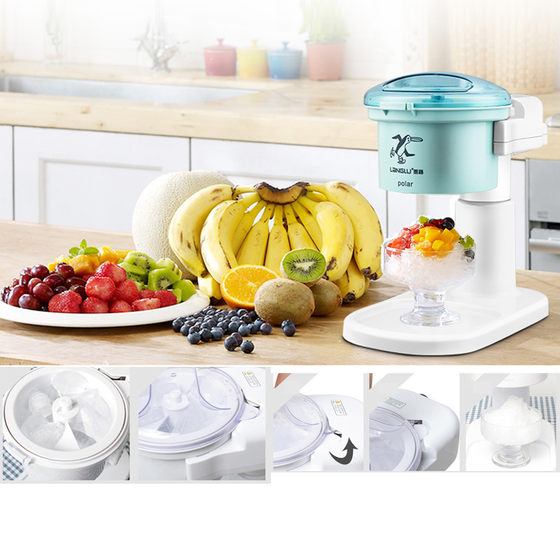 Household Electric Ice Crusher automatic Mini ice breaker electric sand ice machine Ice Shaver machine 1.2L 220V 20-28W 1pc