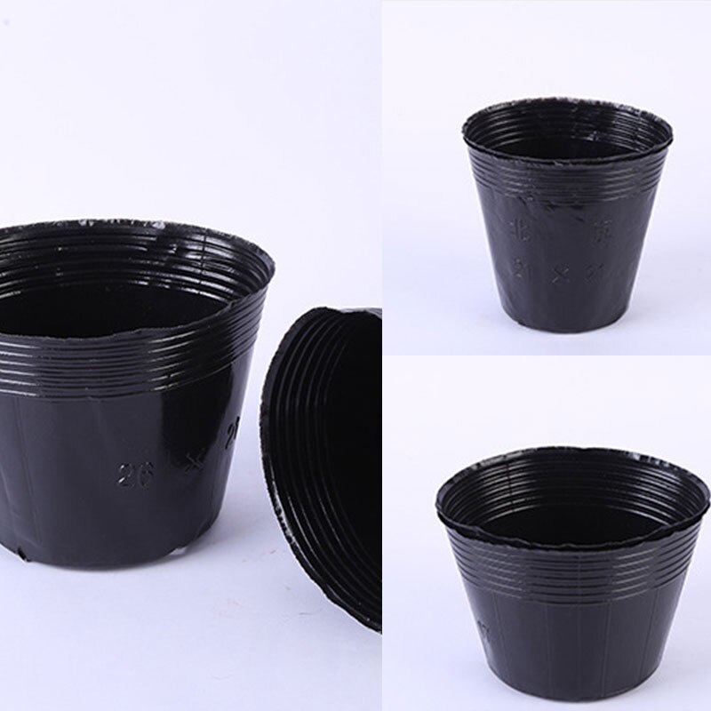 100Pcs 8 Size Kwekerij Pot Plastic In Kwekerij Potten Plantenbakken Niet Gecoat Box Tuin Voortplanting Container Grow Bag Tuin levert