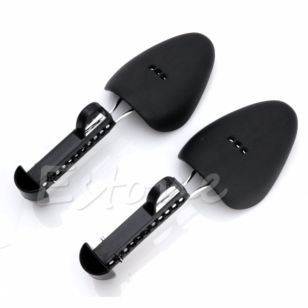 Brand 1 Paar Plastic Shoe Tree Shaper Vormen Brancard Verstelbare voor Vrouwen Mannen Unisex Mode Zwart