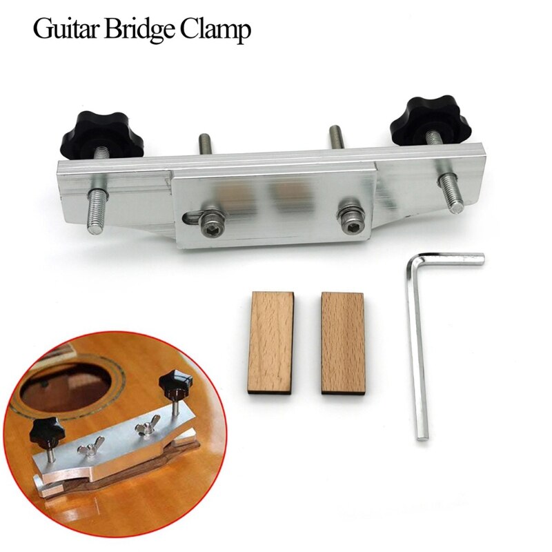 Metal Guitar Bridge Clamp Stainless Steel Guitar Bridge Bonding Tool for Luthiers Guitar Accessories