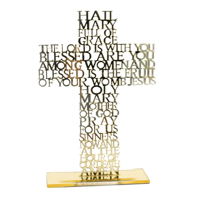 Acryl Religieuze Geschriften Kruis Jezus Christus Katholieke Bijbel Kerk Gebed Home Kapel Decor Religieuze Artikelen 21Cm