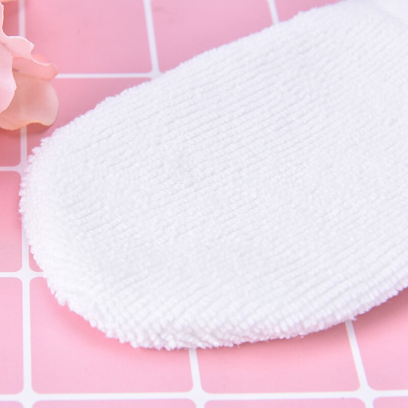 1PC réutilisable blanc microfibre visage chiffon visage serviette démaquillant nettoyage gant outil 12cm x 8.5cm: Default Title
