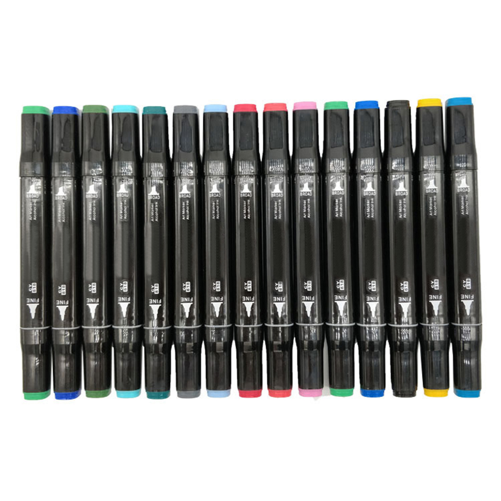 Bool – marqueurs de couleurs pour Manga, 12/18/24/48, à base d'alcool, pour dessin, croquis, stylo à double brosse huileuse, fournitures d'art