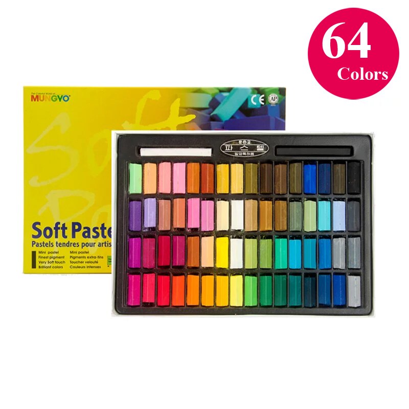 Mungyo Mini Soft Pastel 24 32 48 64 Colors Crayon Chalks for Artist Student Graffiti Painting Pen School Stationery Art Supplies: MPS-64 Colors