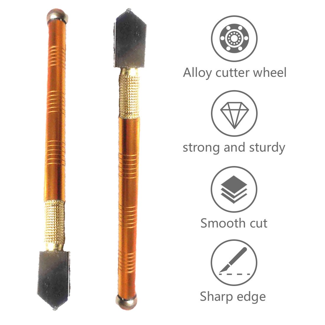 Glass Cutter Diamond Tip Steel Blade Cutting Tool Oil Feed Glass Cutter Antislip Metal Handle 173mm For Hand Tool Glass Cutting