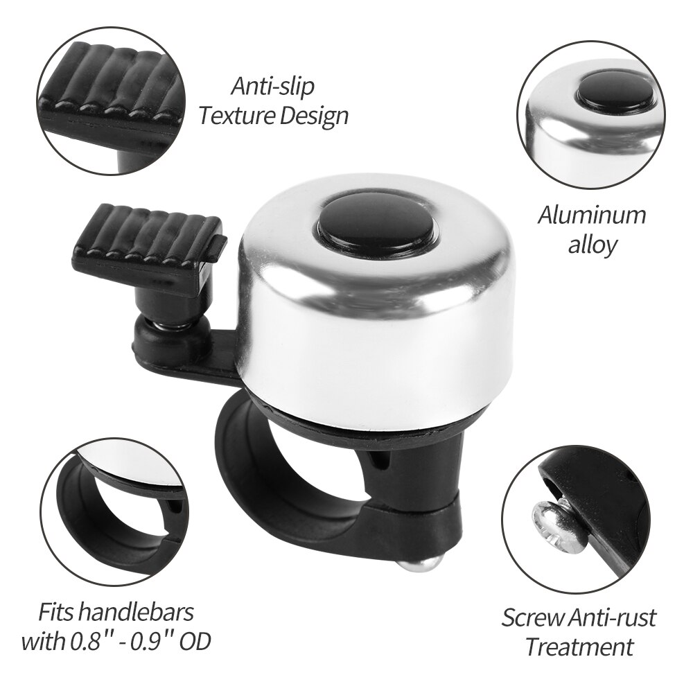 Bike Bell Bicycle Ring Bell With Loud Crisp Clear Sound For Mountain Bike Road Bike Safety Cycling Bicycle Handlebar Bell