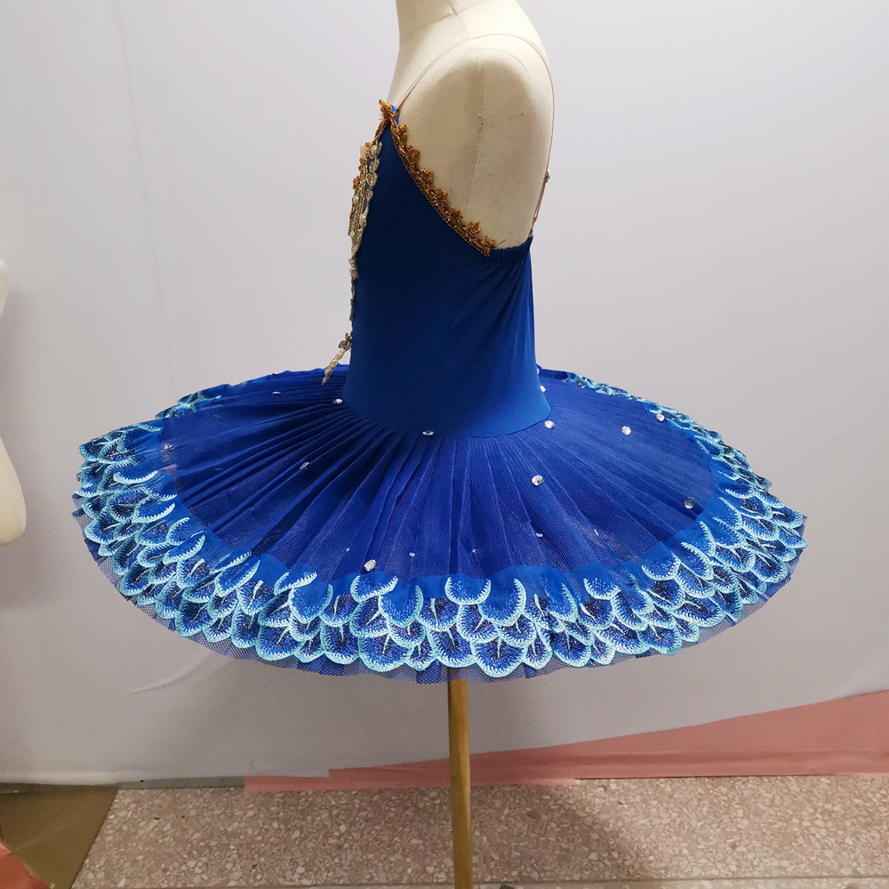 Blauwe Ballet Tutu Rokken Voor Ballerina Zwanenmeer Prestaties Kostuums Pannenkoek Dancewear