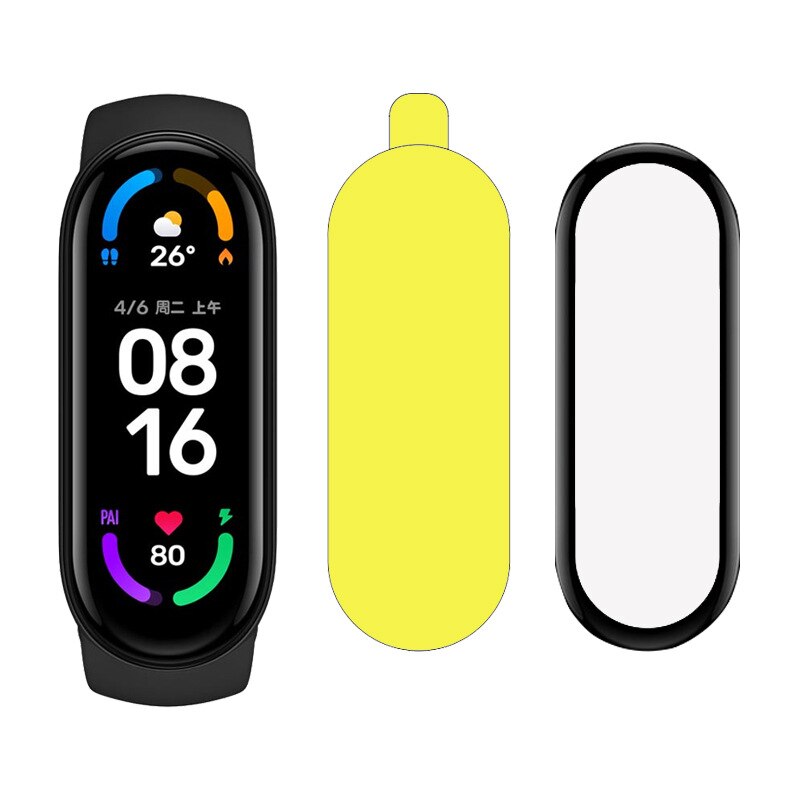 3D Protective Film Glass for Xiaomi Mi band 6 Full Cover for Mi band 6 Smart Watchband Soft Screen Protector For Mi Band 6 Case