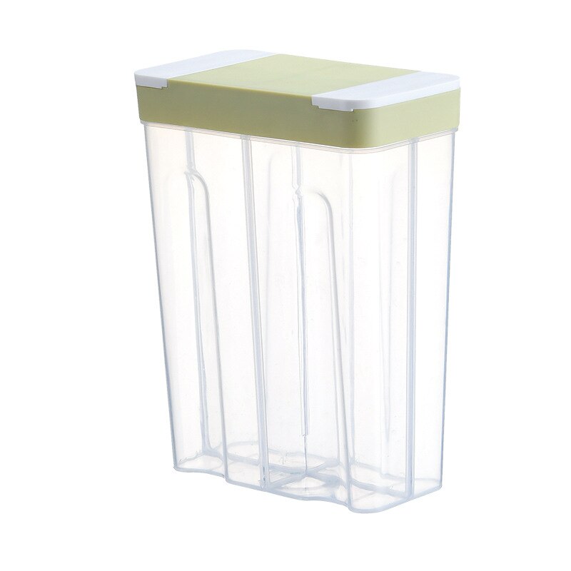 Mad køkken arrangør boks plast beholder køleskab arrangør forseglet sprødere korn låg gennemsigtig pp opbevaring boks: B