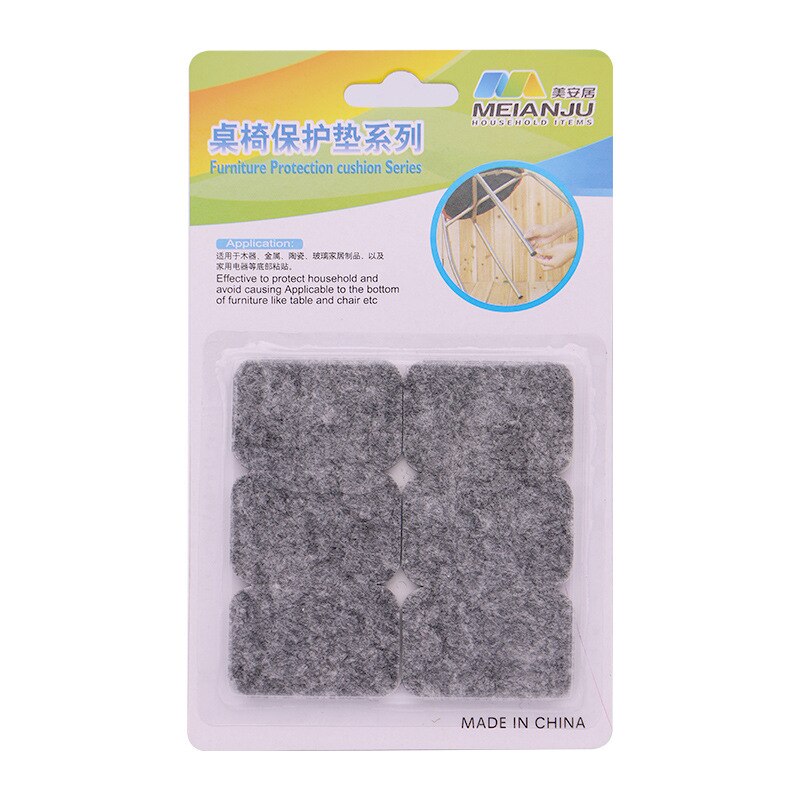 Nicht-gewebte Möbel Beine Selbst Klebe Füße Teppich Filz Pads Nicht-rutsch Verschleiß-beständig Kissen Sofa Schrank stoßstange Dämpfer für Stuhl: 4.5x3cm 6Stck
