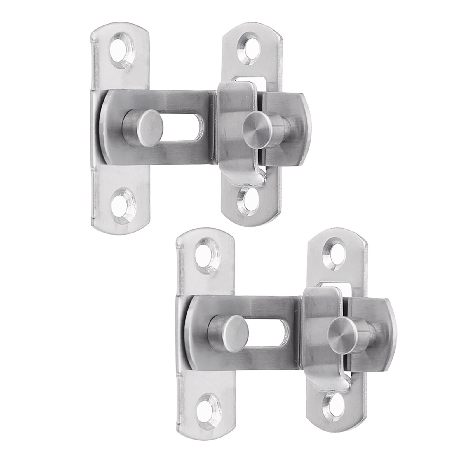 Cerradura de pestillo de puerta de 2 piezas, gancho de Metal fundido, textura, adorno de decoración del hogar, puertas de inodoro, cerradura de puerta corredera de ángulo recto