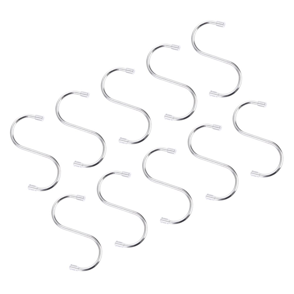 Gancho para colgar en forma de S de acero inoxidable 10 Uds. Ganchos para colgar ropa de baño y cocina ganchos para colgar
