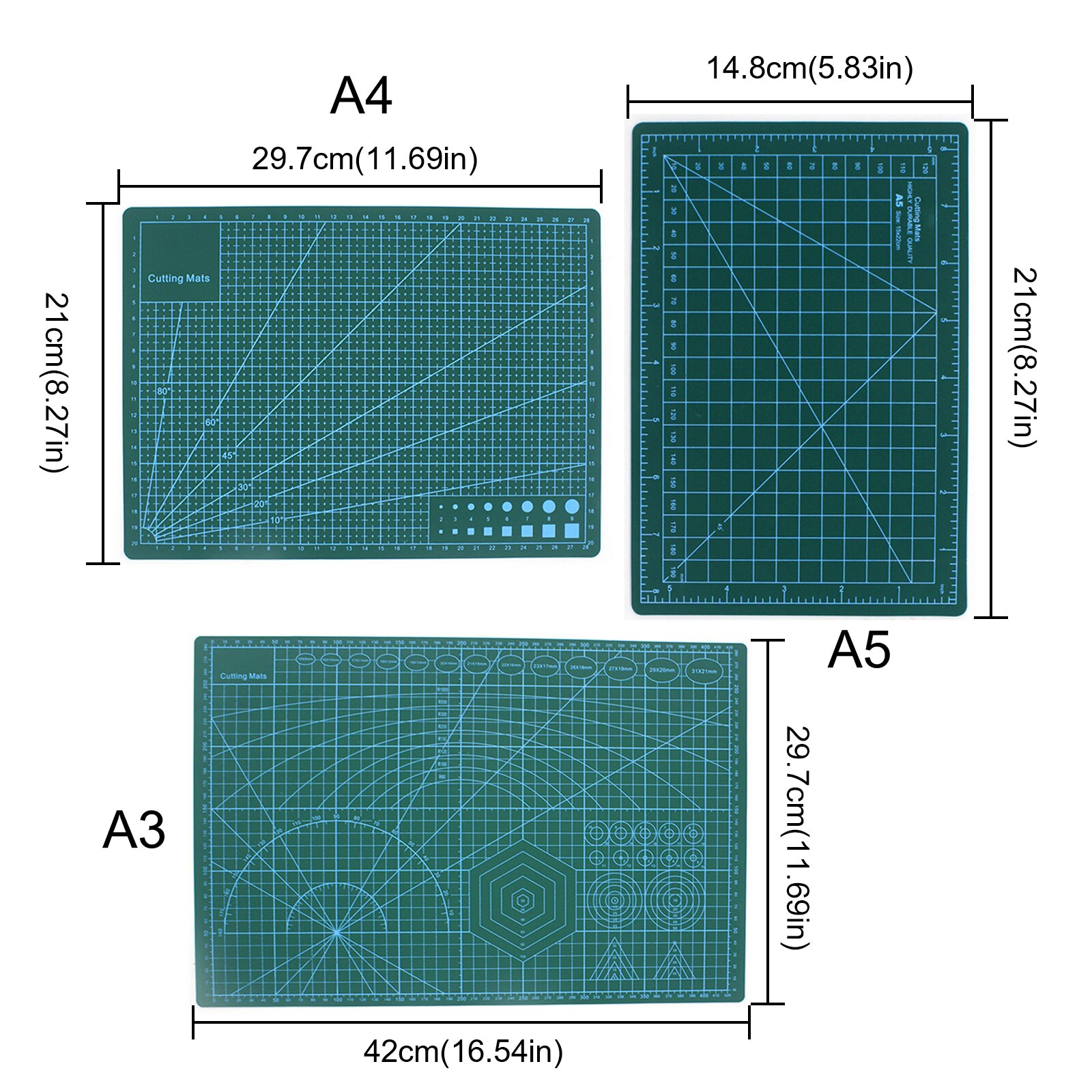 PVC Cutting Mat Engraving Hard Pad Multipurpose Self Healing Builders Test Paper A3/A4/A5 DIY Art Tool Drawing Handwriting Plank