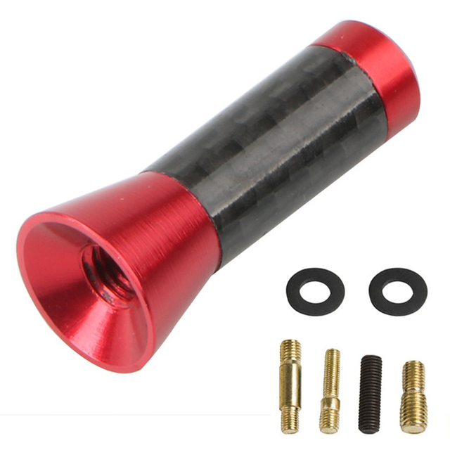 Car Roof Antenna Carbon Fiber 3.5/8/12cm Radio Aerial Antenna Radio FM/AM Metal Receiving Antennas Short Stubby Mast Antenna: Lavender