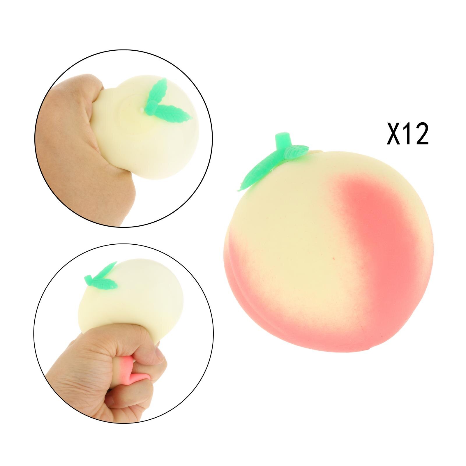 Soft Squishy Peach Fidget Stress Toy Cute Fruit Collection Decorative Props