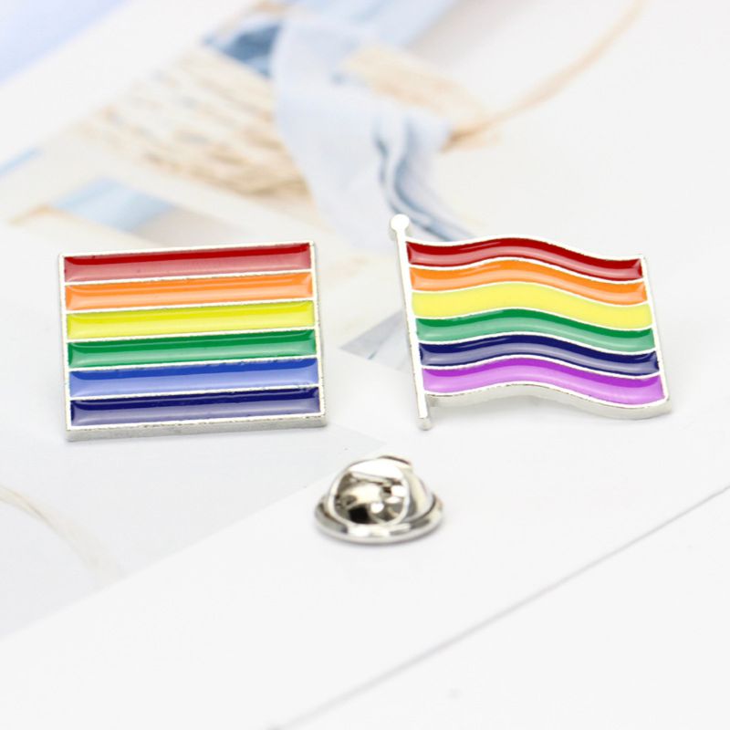 4Pc Arcobaleno gay orgoglio Lesbica Dello Smalto Risvolto Spille Spilla Amore È Colorato Distintivo Spille T4MD