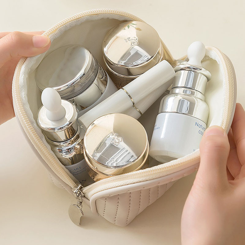 Stor makeup-pung, kosmetiktasker til kvinder, makeup-organisator, bærbar skønhedsetui, rejsetaske, toilettaske