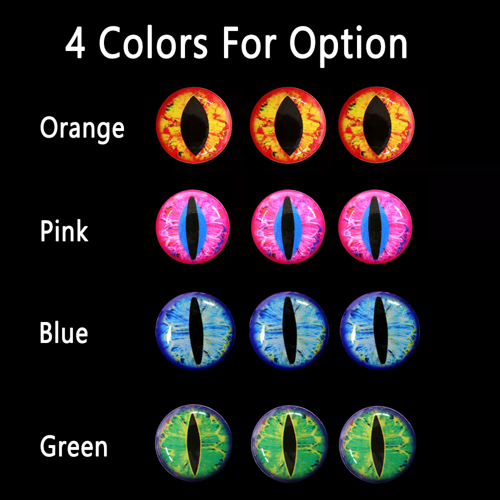 Bimoo, 100 Uds., ojos de pez epoxi 3D holográficos, ojos de dragón para Streamer, plantillas para moscas de agua salada, cebos, fabricación de señuelos de pesca de 3mm ~ 12mm
