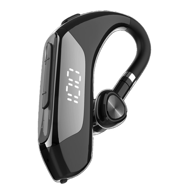 Bluetooth Headset 5.0 Oortelefoon Handsfree Hoofdtelefoon Led Display 9D Stereo Oordopjes Oortelefoon Voor Iphone Xiaomi: Black
