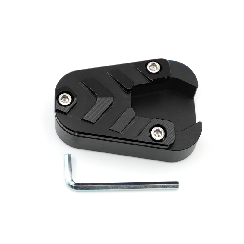 For Benda Chinchilla 500 Chinchilla500 Enlarger Extension Plate Motorcycle Kickstand Side Stand Foot Enlarge Extension Pedal: black