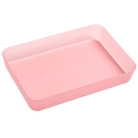 Desk Storage Drawer Divider Bathroom Kitchen Organizer Plastic Box Office Home Jewelry Makeup Organization Grocery Storage Tray: Pink L
