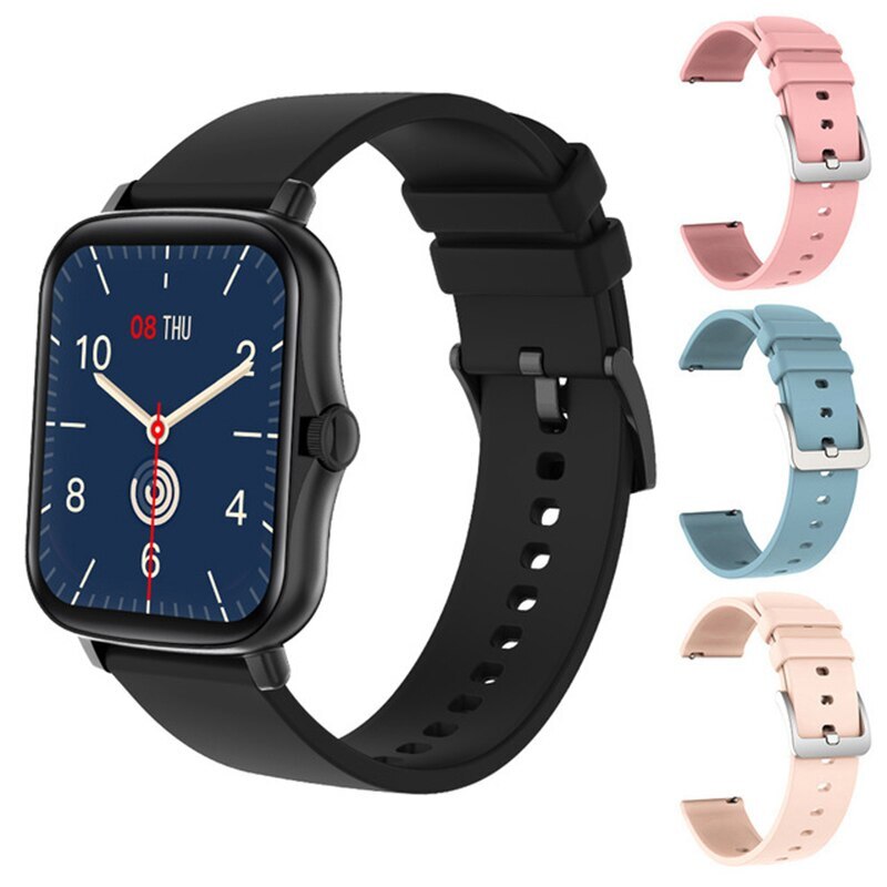 Reloj inteligente Y20 P8 Plus para hombre y mujer, dispositivo completamente táctil de 1,7 pulgadas, resistente al agua IP67, GTS 2, Android e IOS: add 3 strap A