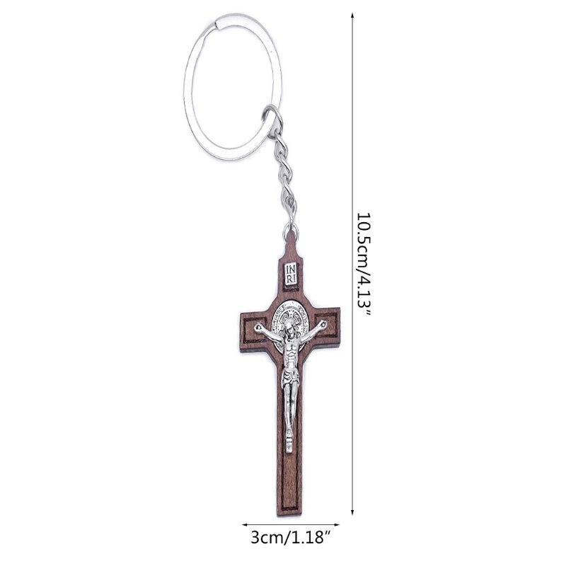 Christian Jesus Cross Sleutelhanger Religieuze Sleutelhanger Sieraden Hanger Auto Souvenirs