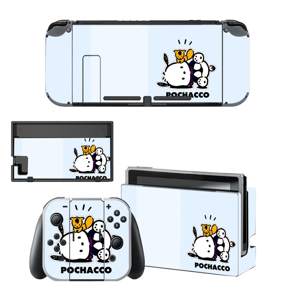 Pochacco-pegatinas de piel para Nintendo Switch, pegatinas de vinilo para consola Nintendo Switch y controlador Joy-Con: KQBYSNS0113