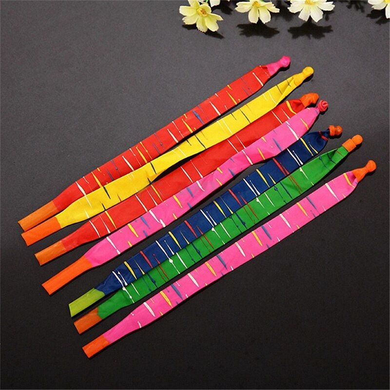 100 globos largos de cohete de colores surtidos con relleno de tubo para fiestas Juguetes Divertidos para niños