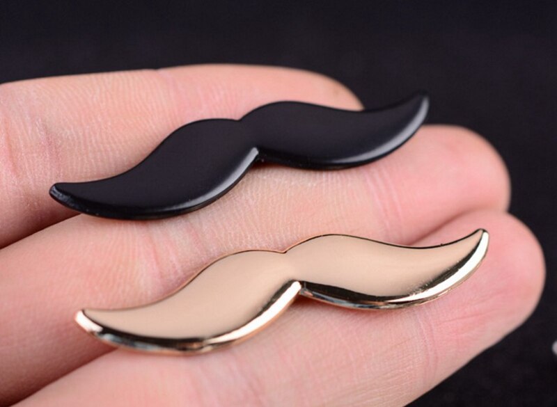 Gtglad 1 stuk Snor Vorm Metalen Dasspeld voor Mannen Slanke Skinny Clip voor Banden Wedding kleine