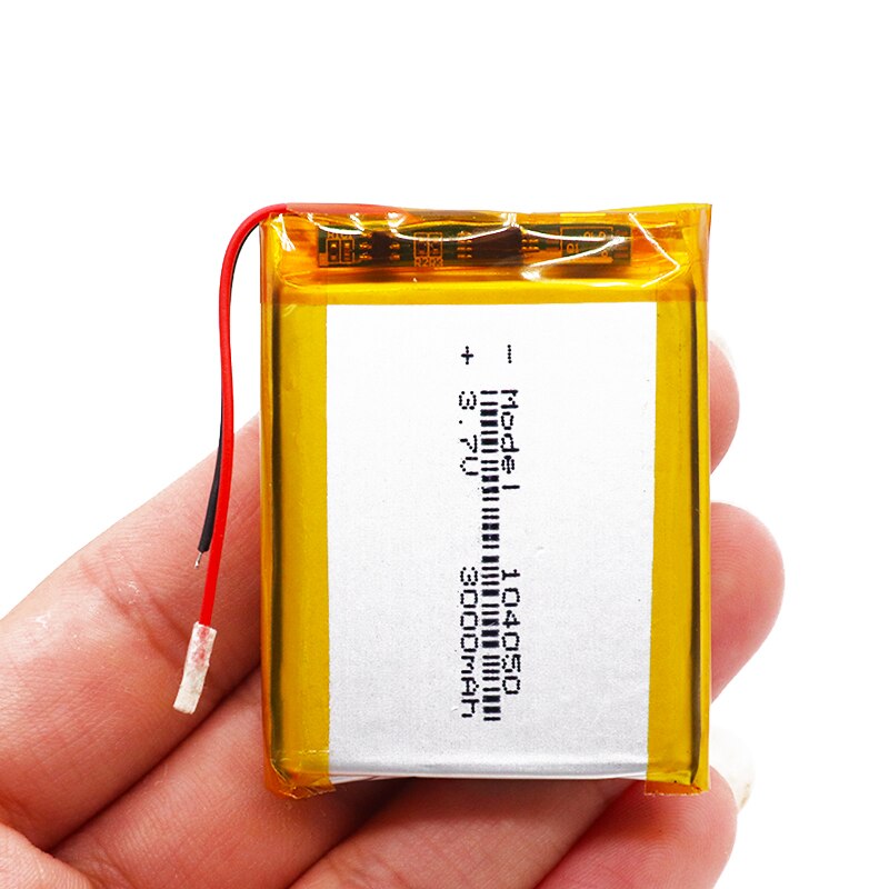 4pcs 3.7V Volt 3000mah Rechargeable Battery 104050 Li-ion Polymer Li Po Batteries For Solar Lamp Power Bank Radio GPS