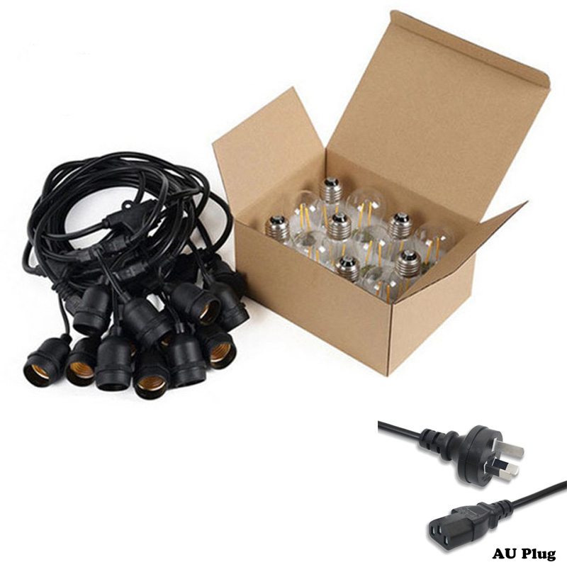 Waterdichte Outdoor 10M10LED & G40 1W Led Lamp Licht Snaar Licht Kan Worden Aangesloten Op Party Tuin Kerst guirlande Cafe: AU Plug / 220V