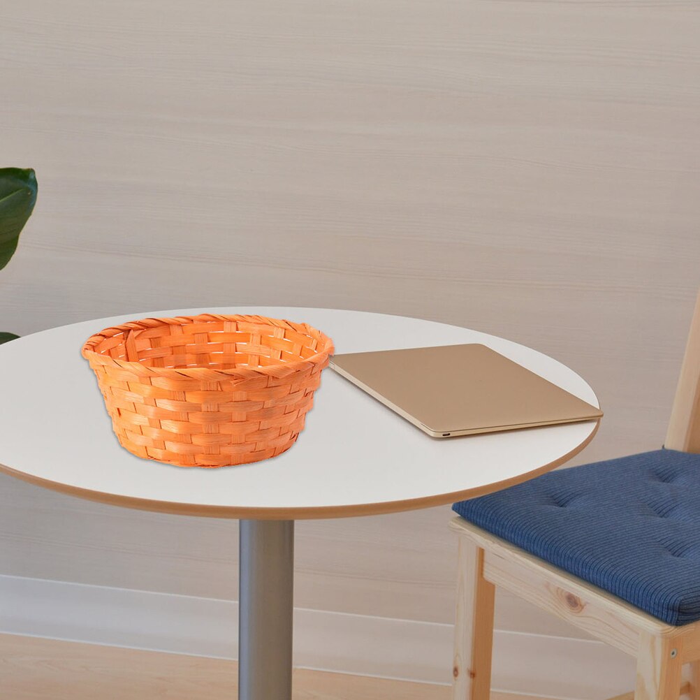 2pcs Hand Woven Basket Desktop Storage Basket Easter Egg Storage Baskets