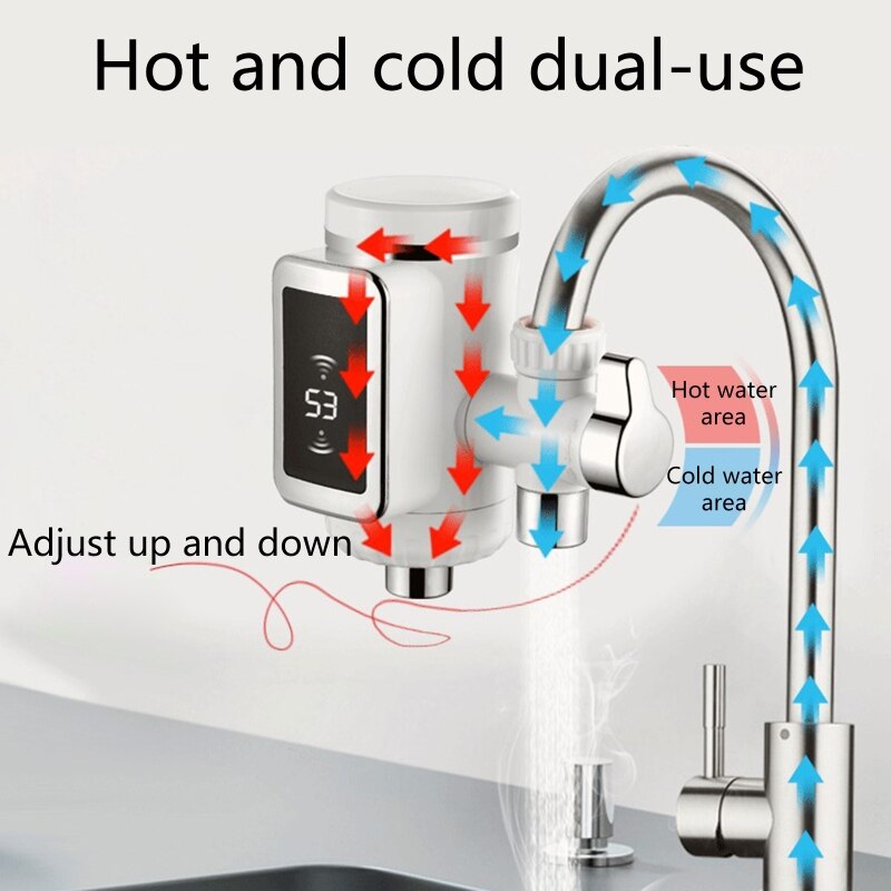 Elektrische Keuken Boiler Tap Instant Water Kraan Kachel Koude Verwarming Kraan Tankless Doorstromers