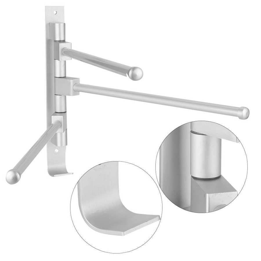 Plads aluminium bevægelig flere stang håndklædeholder holder håndklæde organisator til hjemmet hotel badeværelse opbevaring rack 2 farver valgfri