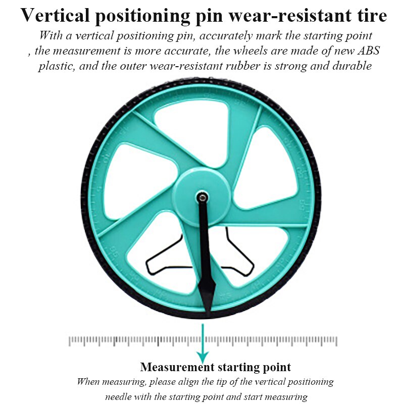 Digital display måling håndholdt hjul afstandsmåler mekanisk måle afstand måle hjul med gummibelagt håndtag
