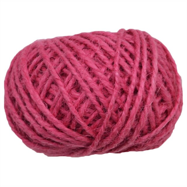 50M Natural Hemp Rope Jute Twine Cord Hemp Rope String Packing Strings Christmas Event & Party Supplies Hemp Rope: Rose Red