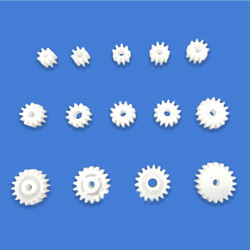 10Pcs 8T 9T 10T 12T 13T 14T 16T 18T 20 T 8-20 Tanden 0.5 Modulus Spindel Plastic Vistuig Motor Shaft Reduction Gear 1.5/2/2.5Mm Gat