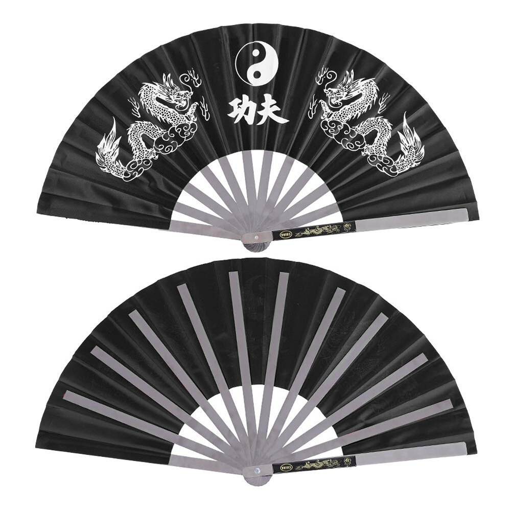 Stainless Steel Folding Fan Tai Chi Fan Kung Fu Wushu Gym Show Decorate Fan China Traditional Wushu Fitness Fan