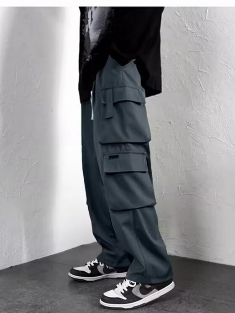 Herre joggebukser posete bukser mann herreklær treningsstudio sport butikk størrelser herrebukser klær last  y2k treningsdress joggebukser joggebukser trenings: M / Mørk grå