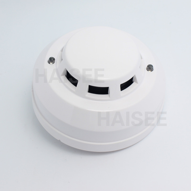 JERUAN 12V DC wired smoke detector optoelectirc sensor use to check fire or anti something burning connect to wired zone