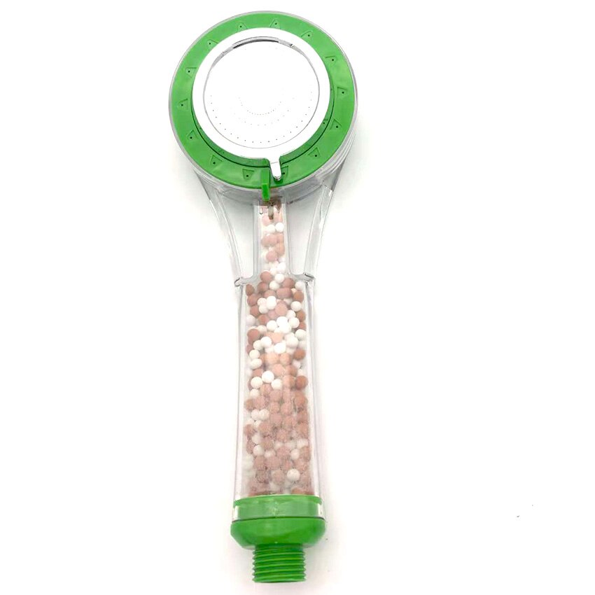 Ledfre Spa Negatieve Ionen Gezondheid Douche Waterbesparing Douche Regenval Hoofden Sproeier Filter Transparant Hand Douchekop LF86010: green