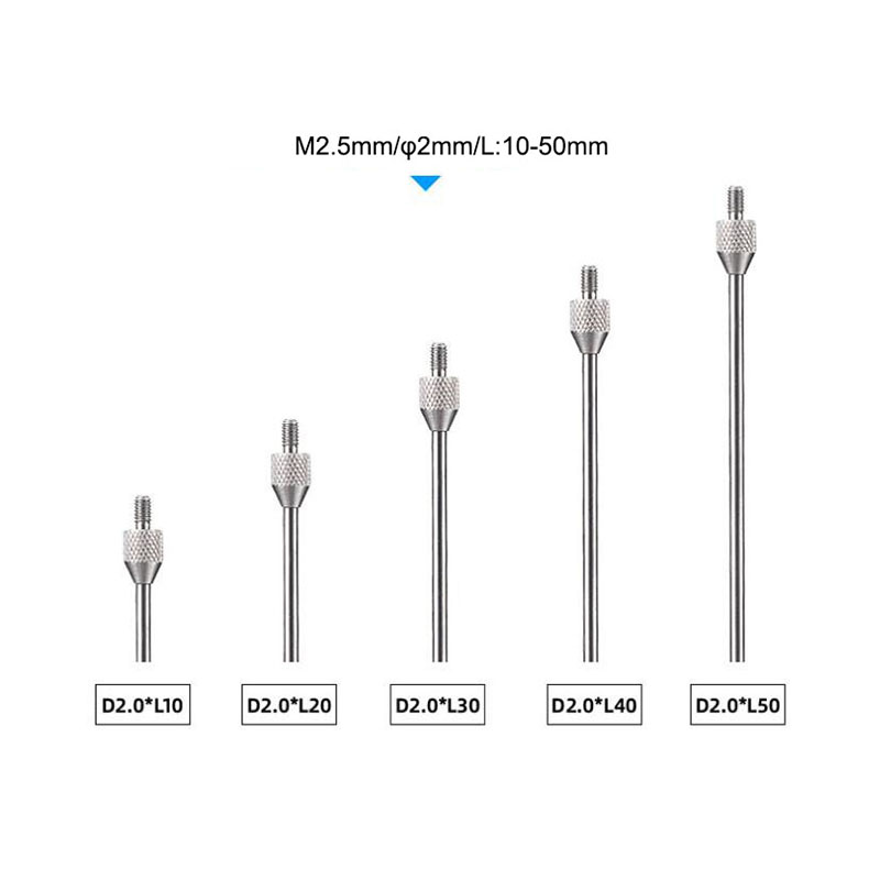 Thread M2.5mm φ1mm φ1.5mm Carbide Flat measuring face Dial gauge needle,contact points for Indicators