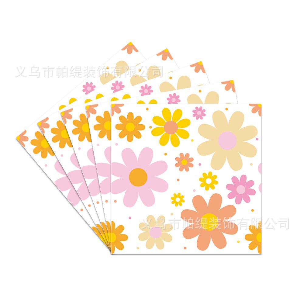 Flower Party Tableware Set Boho Birthday Decorations Daisy Paper Plates Cups Napkins Happy Birthday Party Tableware Party: MINT GREEN