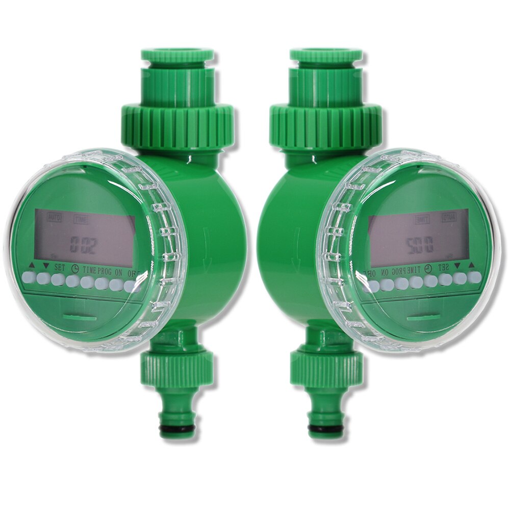 Automatic Green Electronic LCD Timer Water Irrigation Digital Programmable Garden Lawn Hose Faucet Watering Controller