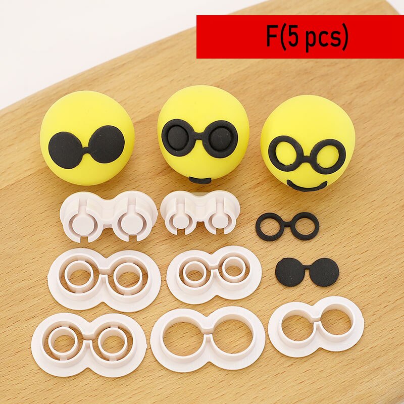Moules à biscuits en forme de lunettes, ustensiles de cuisson, bricolage de gâteau de mariage pour enfants: F