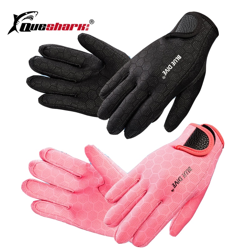 1.5mm neopren anti-ridse scuba diving svømmehandsker med nylon tape til vinter varm svømning dykning surfing snorkling