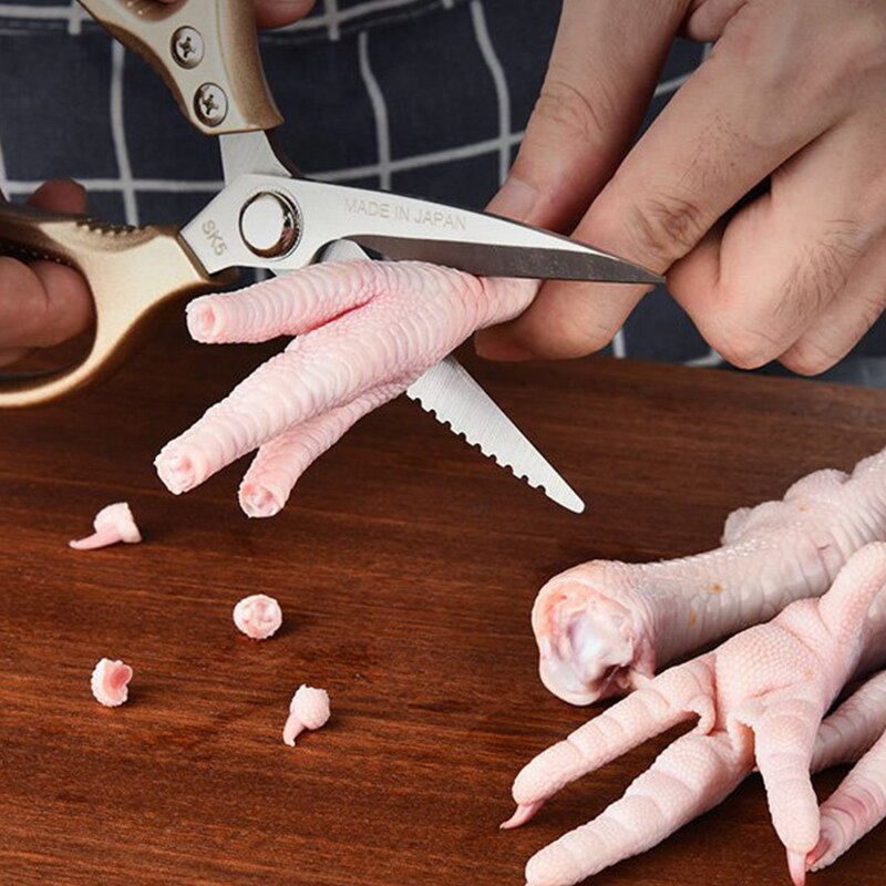 Kata 2Pcs Keuken Schaar Kip Bone Keuken Scharen, eend Vis Cutter Rvs Vis Schaar Schaal Schoon Kok Schaar